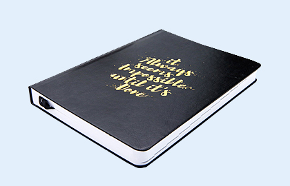 Soft leather notebook